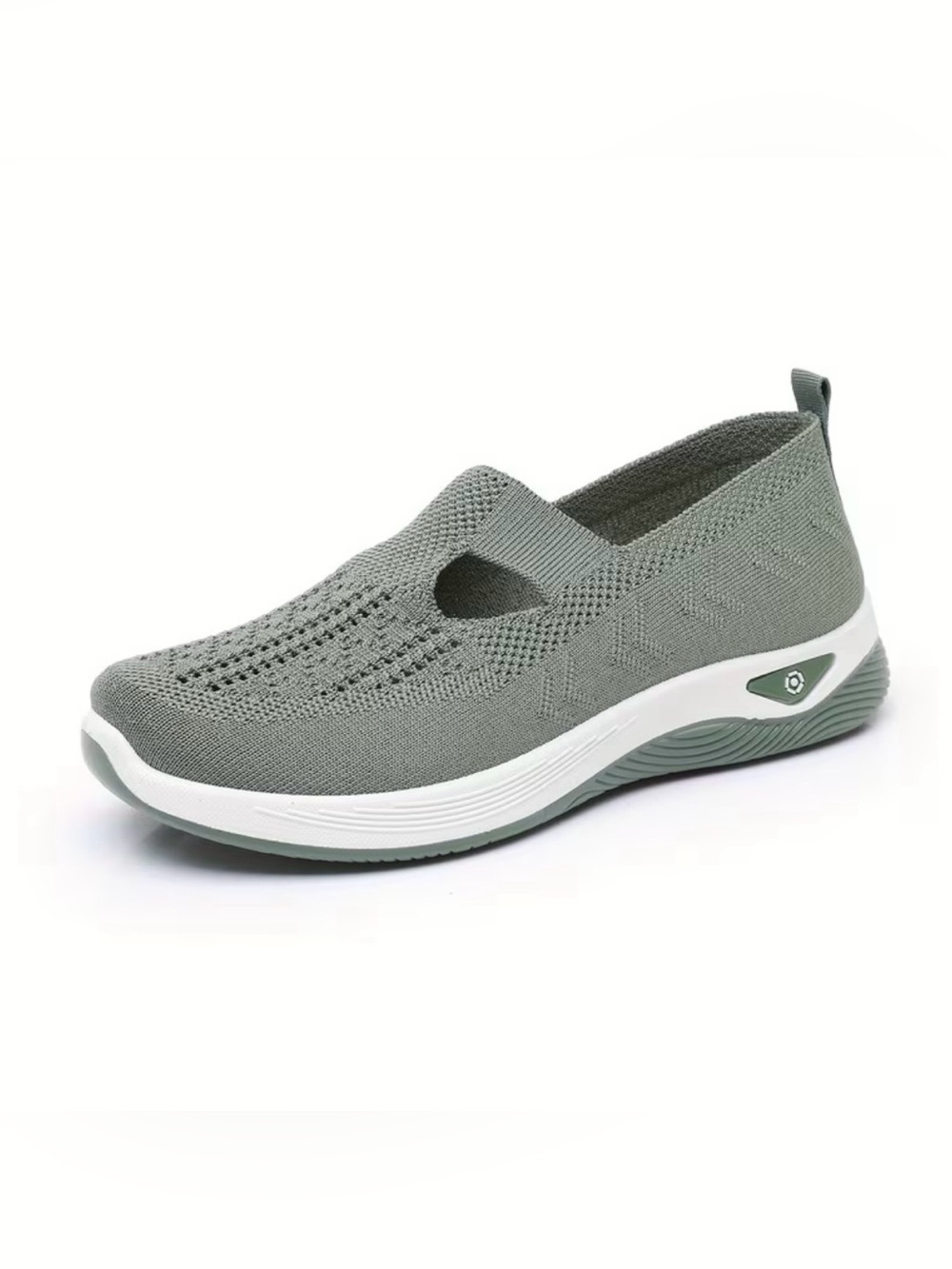 Woven Shoes Breathable Mesh Comfortable Casual, Color Green, Size US 9 (CN 40)